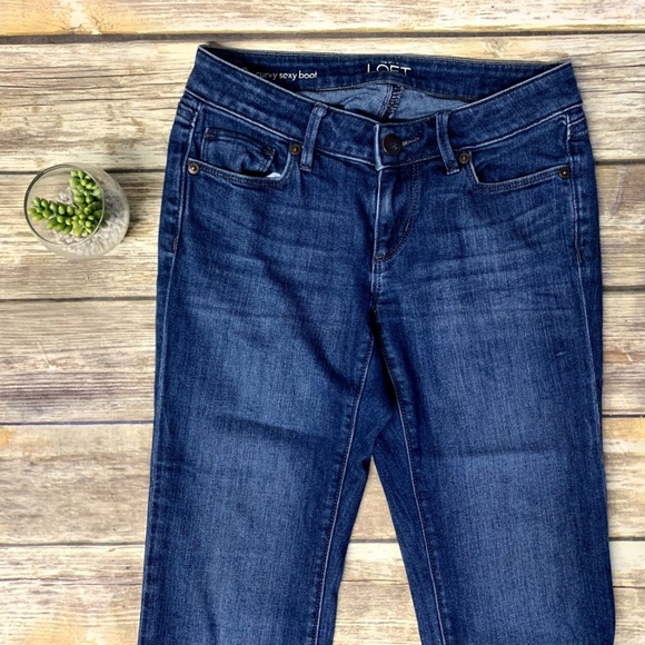 Ann Taylor LOFT Curvy Sexy Boot Cut Denim Jeans - Picture 2 of 7